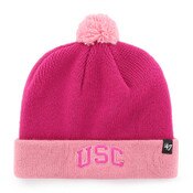 USC Trojans Kids 47 Brand Pink Arch Bam Bam Knit Beanie Glove Set